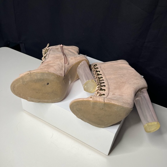 Fashion Nova Blush Lace-Up Boots - Picture 5 of 5